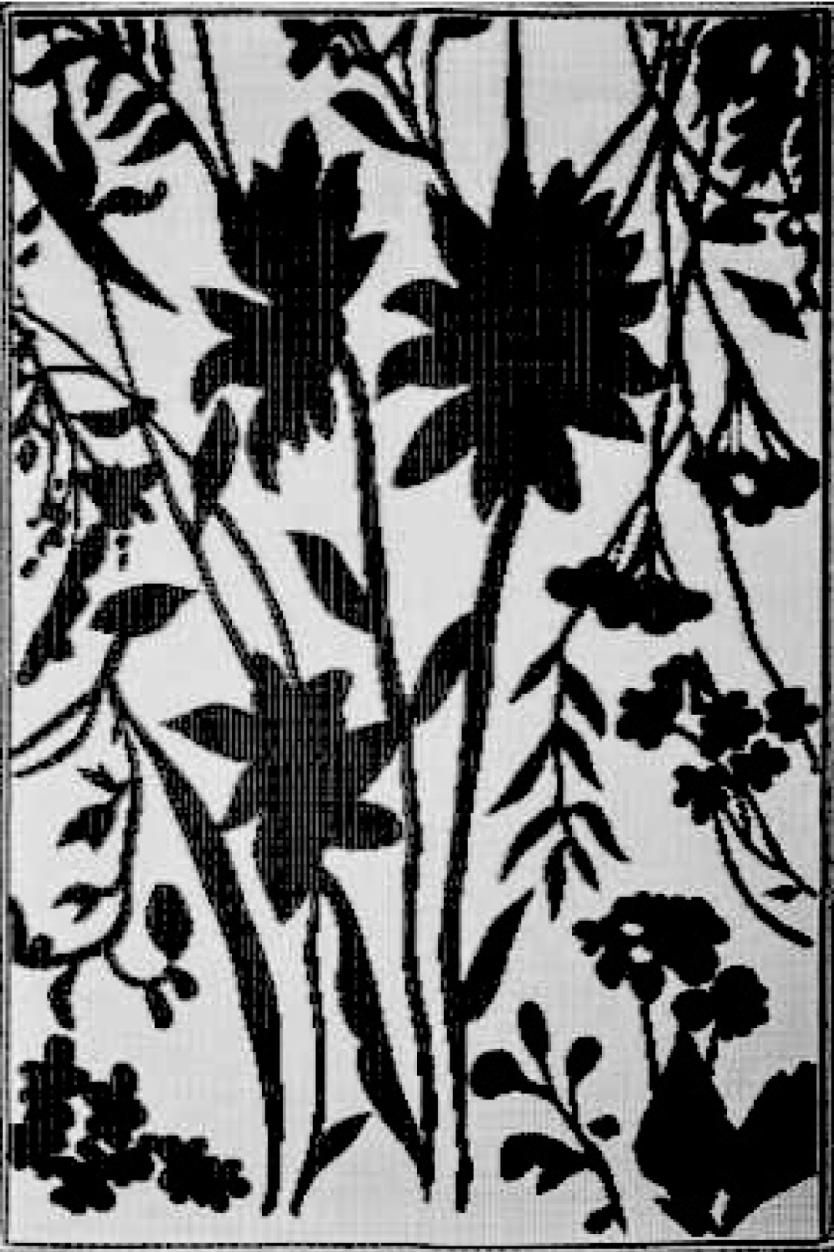 Bellingrath Black & White Outdoor Mat - Bold Floral Design | Mad Mats