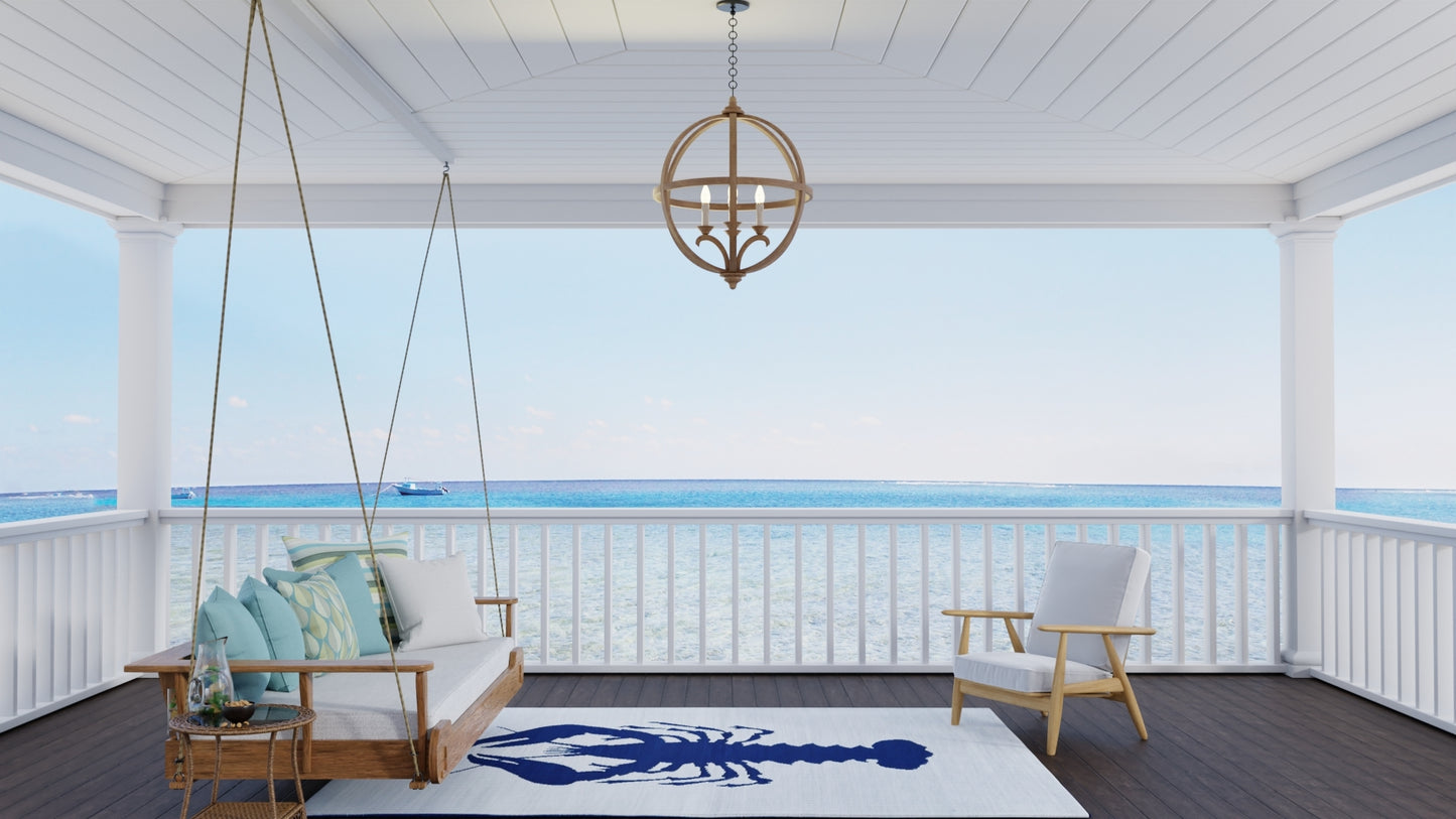 Lobster Blue & White