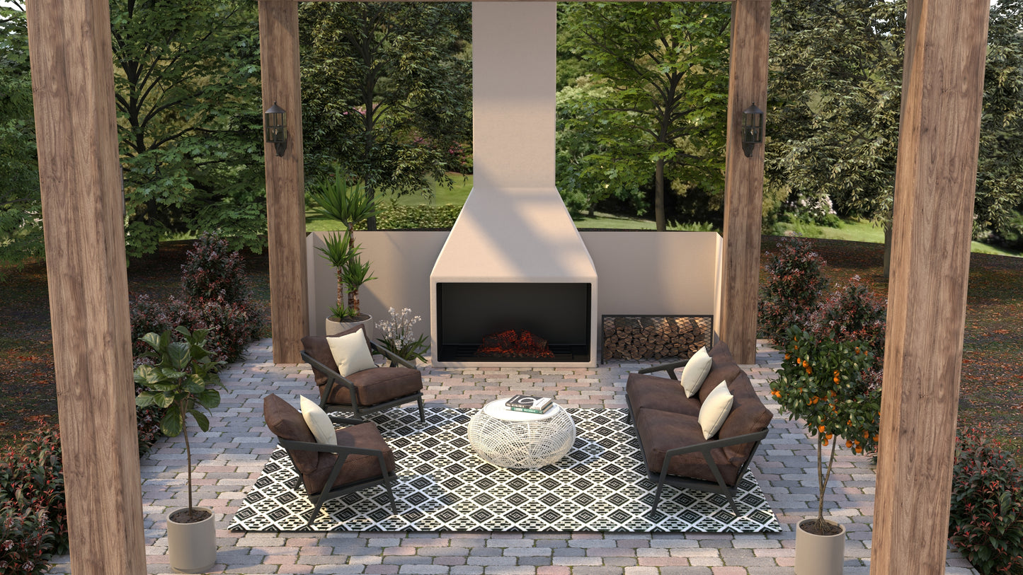 Scotch Black & White Outdoor Mat