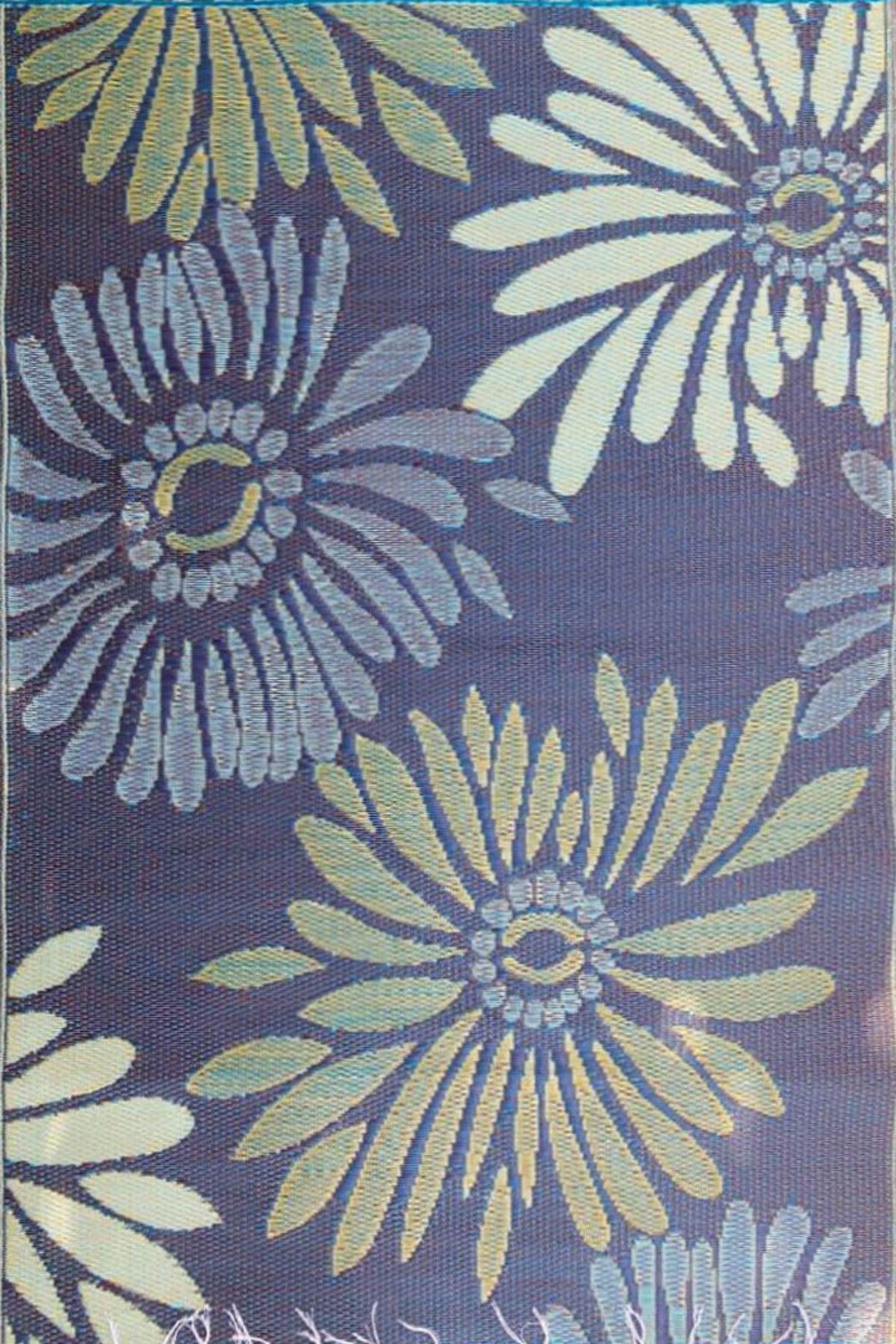 Daisy Blue Outdoor Mat