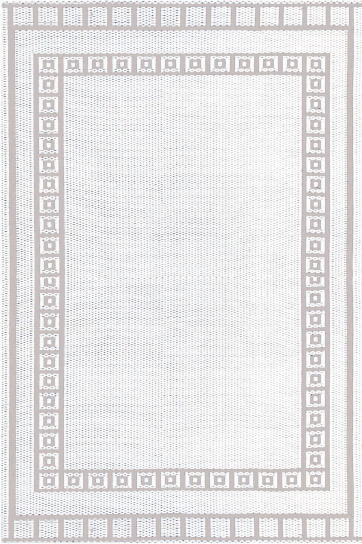 Border White Sand Outdoor Mat