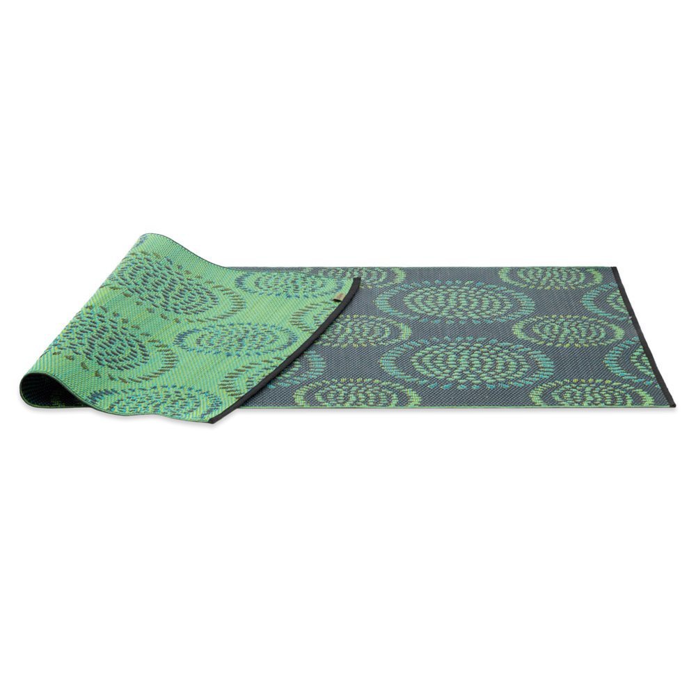 Molly Black & Aqua Outdoor Mat