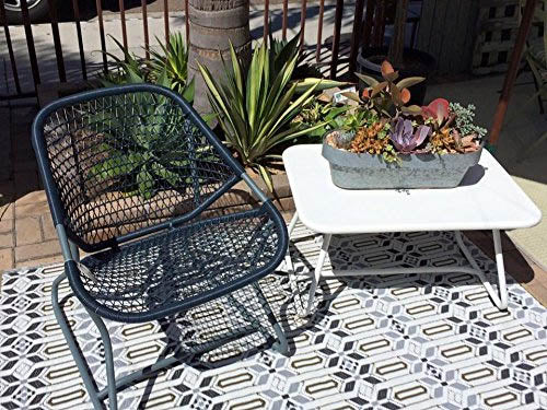 Moroccan Cool Silver Outdoor Mat