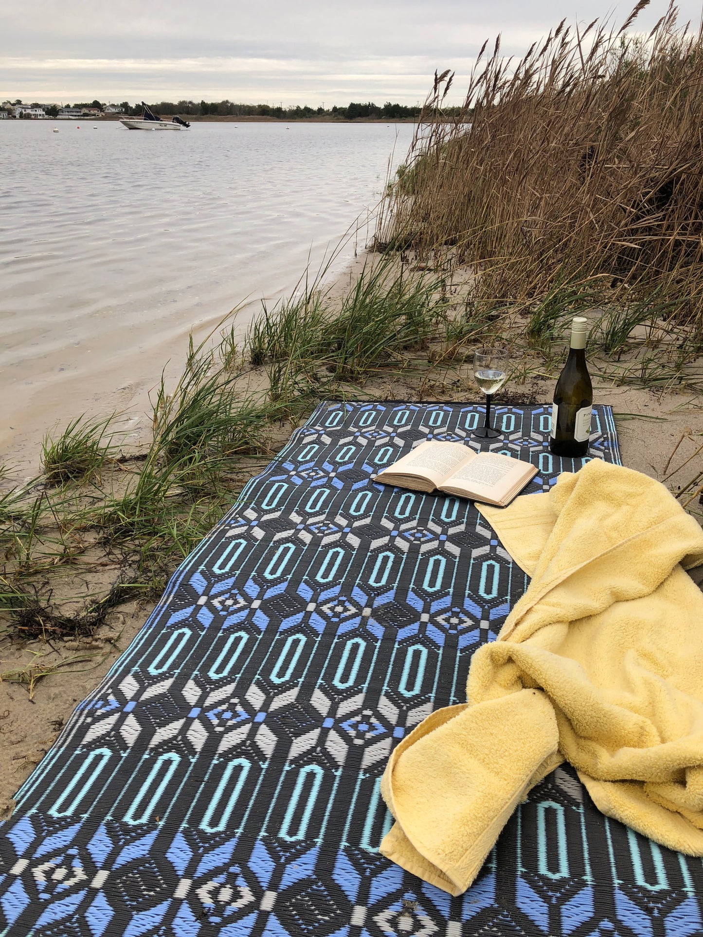 Moroccan Dark Periwinkle Outdoor Mat