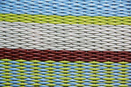 Stripes Grey & Aqua Outdoor Mat