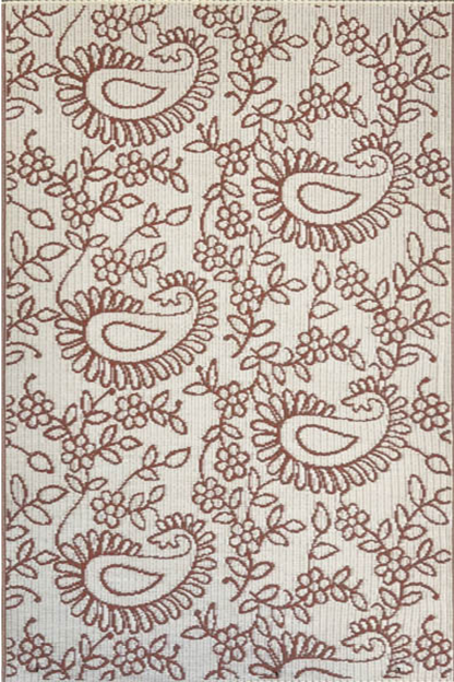 Paisley Off White & Brown