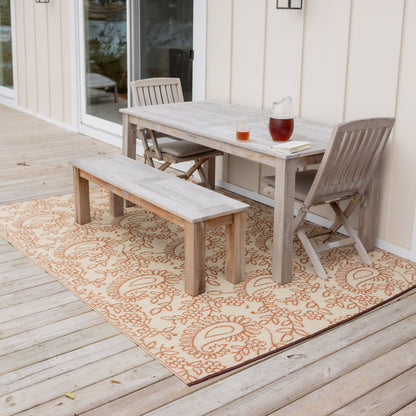 Paisley Off White & Brown