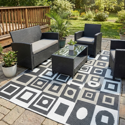 Mod Squares Charcoal Grey