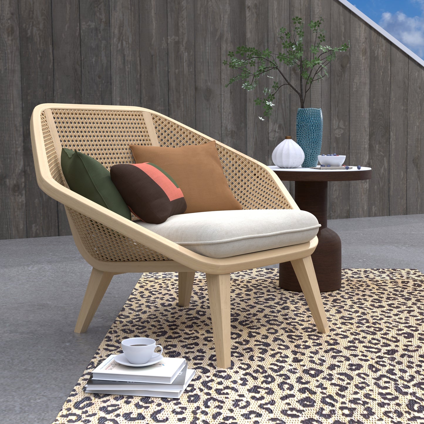 Leopard Natural Outdoor Mat