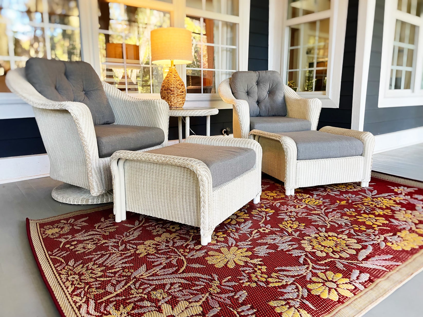 Wildflowers Cranberry Outdoor Mat Mad Mats