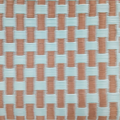 Basket Weave Sand & Aqua