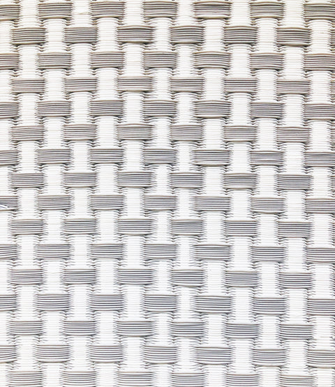 Basket Weave - White/Stone
