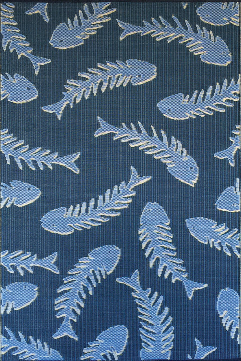 Fishbone - Navy/Periwinkle