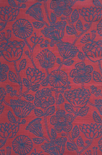 Line Flower Red & Indigo