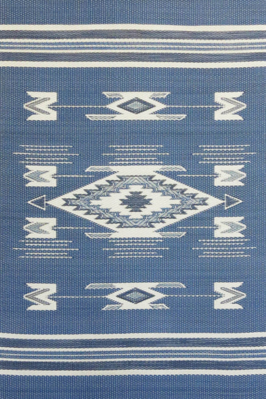Navajo Blue Outdoor Mat