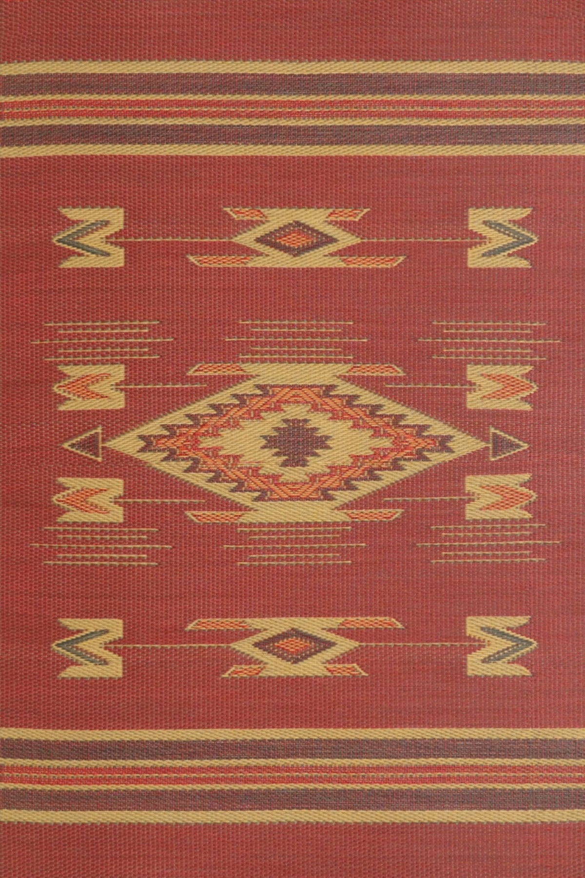 Navajo Dark Red Outdoor Mat