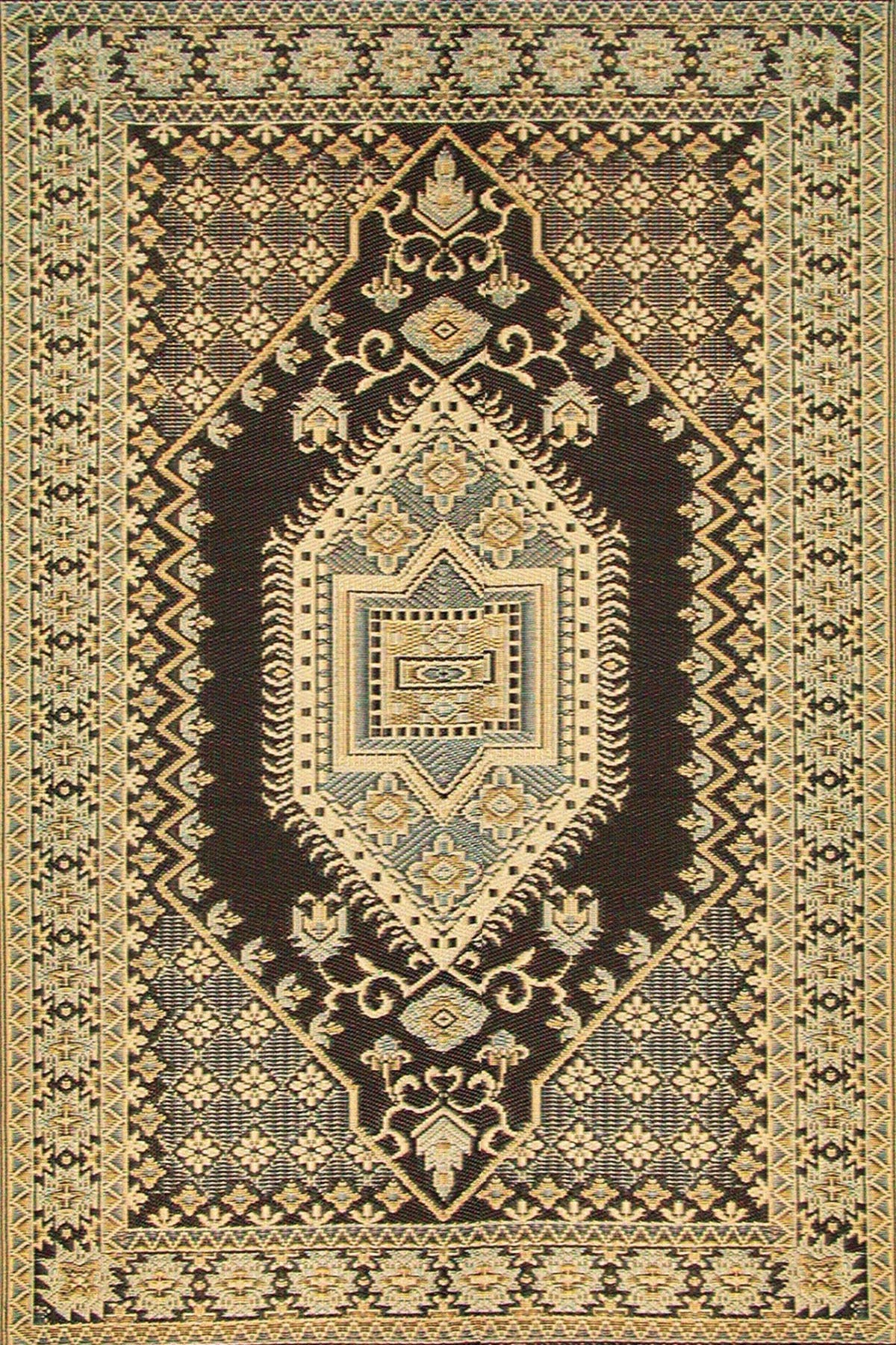 Turkish Black & Brown Outdoor Mat
