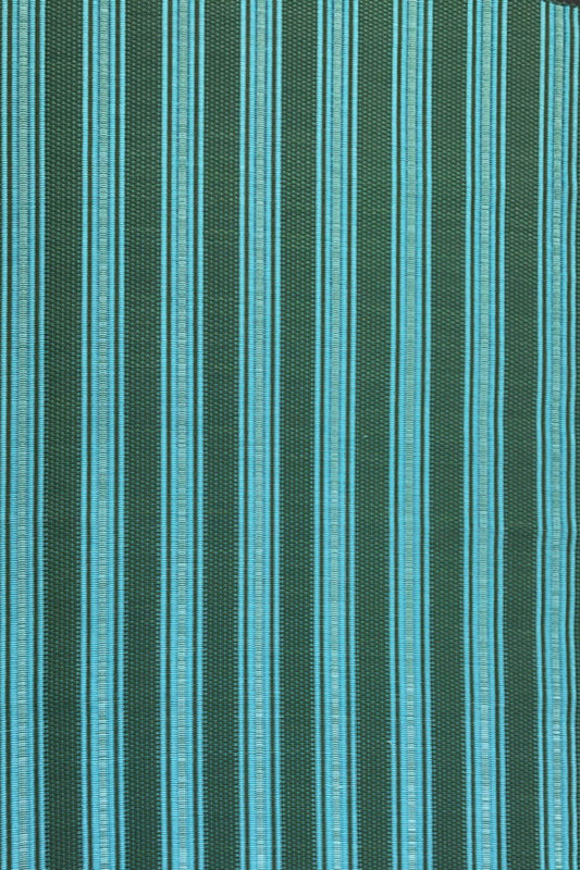 Vertical Stripe Aqua & Green Outdoor Mat