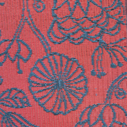 Line Flower Red & Indigo