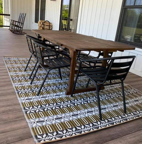 Moroccan Cool Silver Outdoor Mat
