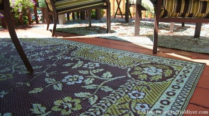 Garland Teal & Brown Outdoor Mat