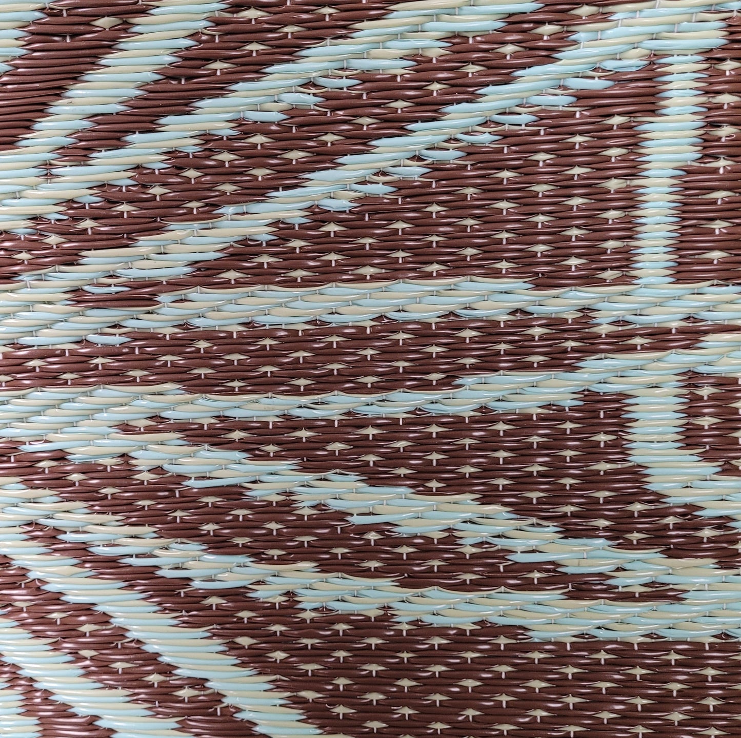 Palm Leaf Teal & Brown Outdoor Mat