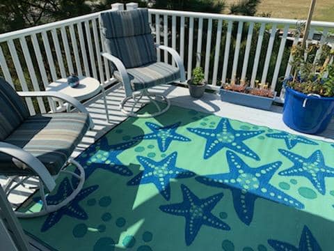Starfish Blue & Green Outdoor Mat
